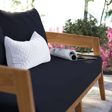 Load image into Gallery viewer, Brisbane Teak Wood Outdoor Patio Loveseat by Modway
