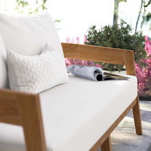 Load image into Gallery viewer, Brisbane Teak Wood Outdoor Patio Loveseat by Modway
