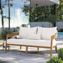 Load image into Gallery viewer, Brisbane Teak Wood Outdoor Patio Loveseat by Modway
