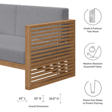 Load image into Gallery viewer, Carlsbad Teak Wood Outdoor Patio Loveseat by Modway
