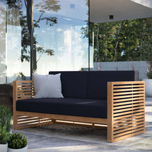 Load image into Gallery viewer, Carlsbad Teak Wood Outdoor Patio Loveseat by Modway
