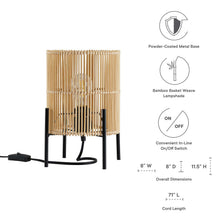 Load image into Gallery viewer, Casen Bamboo Table Lamp by Modway
