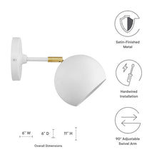 Load image into Gallery viewer, Chalice 4&quot; Swing-Arm Metal Wall Sconce by Modway
