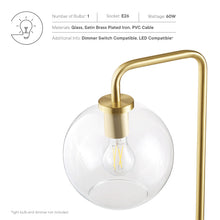 Load image into Gallery viewer, Silo Glass Globe Glass and Metal Floor Lamp by Modway
