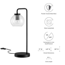 Load image into Gallery viewer, Silo Glass Globe Glass and Metal Table Lamp by Modway

