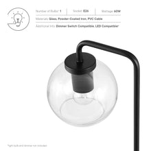 Load image into Gallery viewer, Silo Glass Globe Glass and Metal Table Lamp by Modway
