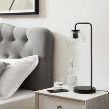 Load image into Gallery viewer, Silo Glass Globe Glass and Metal Table Lamp by Modway
