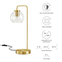 Load image into Gallery viewer, Silo Glass Globe Glass and Metal Table Lamp by Modway
