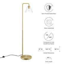 Load image into Gallery viewer, Element Transparent Glass Glass and Metal Floor Lamp by Modway
