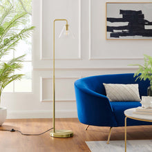 Load image into Gallery viewer, Element Transparent Glass Glass and Metal Floor Lamp by Modway
