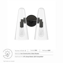 Load image into Gallery viewer, Beacon 2-Light Wall Sconce by Modway
