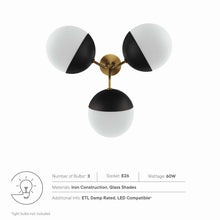 Load image into Gallery viewer, Stellar 3-Light Semi-Flush Ceiling Light by Modway
