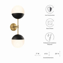 Load image into Gallery viewer, Stellar 2-Light Wall Sconce by Modway
