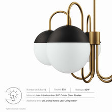 Load image into Gallery viewer, Stellar 5-Light Chandelier by Modway
