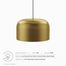 Load image into Gallery viewer, Avenue 1-Light Pendant Light by Modway
