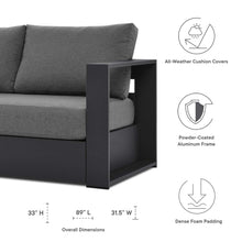 Load image into Gallery viewer, Tahoe Outdoor Patio Powder-Coated Aluminum Sofa by Modway
