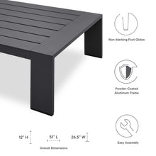 Load image into Gallery viewer, Tahoe Outdoor Patio Powder-Coated Aluminum Coffee Table
