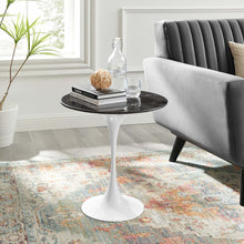 Load image into Gallery viewer, Lippa 20&quot; Round Faux Marble Side Table by Modway
