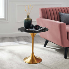 Load image into Gallery viewer, Lippa 20" Round Faux Marble Side Table by Modway
