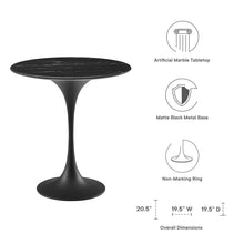 Load image into Gallery viewer, Lippa 20" Round Faux Marble Side Table by Modway
