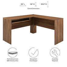 Load image into Gallery viewer, Venture L-Shaped Wood Office Desk by Modway
