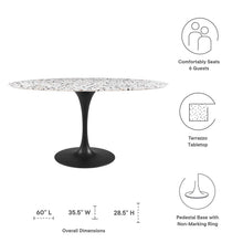Load image into Gallery viewer, Lippa 60" Oval Terrazzo Dining Table by Modway
