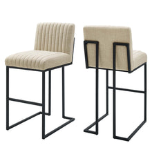 Load image into Gallery viewer, Indulge Channel Tufted Fabric Bar Stools by Modway
