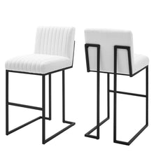 Load image into Gallery viewer, Indulge Channel Tufted Fabric Bar Stools by Modway
