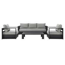 Load image into Gallery viewer, Tahoe 4-Piece Outdoor Patio Powder-Coated Aluminum Set by Modway

