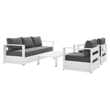 Load image into Gallery viewer, Tahoe 4-Piece Outdoor Patio Powder-Coated Aluminum Set by Modway
