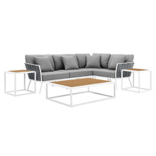 Load image into Gallery viewer, Stance 7 Piece Outdoor Patio Aluminum Sectional Sofa Set by Modway
