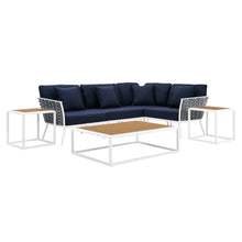 Load image into Gallery viewer, Stance 7 Piece Outdoor Patio Aluminum Sectional Sofa Set by Modway

