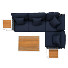 Load image into Gallery viewer, Stance 7 Piece Outdoor Patio Aluminum Sectional Sofa Set by Modway
