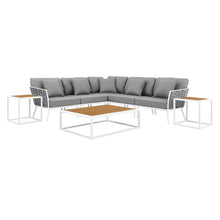 Load image into Gallery viewer, Stance 8 Piece Outdoor Patio Aluminum Sectional Sofa Set by Modway
