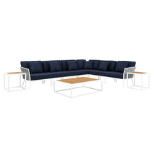 Load image into Gallery viewer, Stance 9 Piece Aluminum Outdoor Patio Aluminum Sectional Sofa Set by Modway
