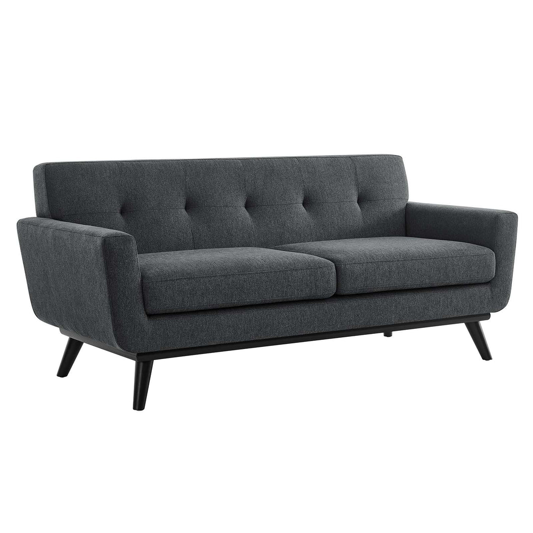 Engage Herringbone Fabric Loveseat by Modway