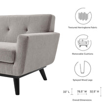 Load image into Gallery viewer, Engage Herringbone Fabric Loveseat by Modway
