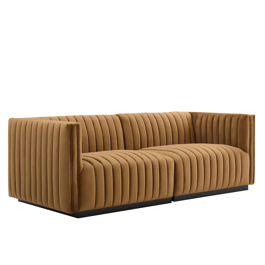 Conjure Channel Tufted Performance Velvet Loveseat by Modway