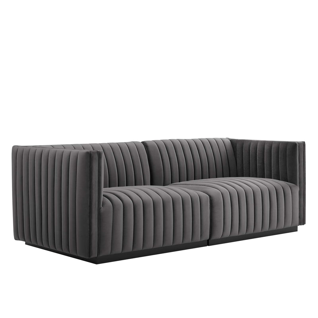 Conjure Channel Tufted Performance Velvet Loveseat by Modway