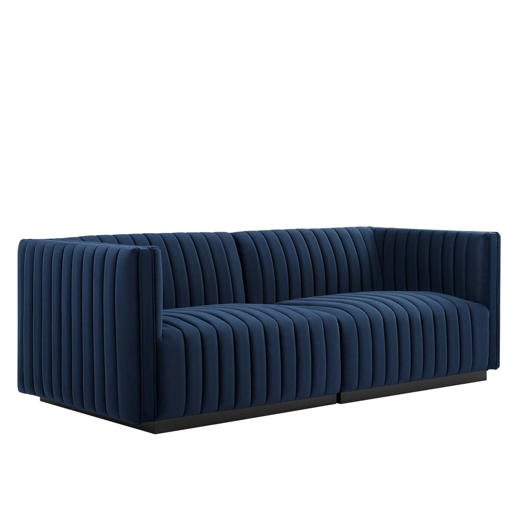 Conjure Channel Tufted Performance Velvet Loveseat by Modway