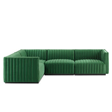 Load image into Gallery viewer, Conjure 4-Piece Channel Tufted Performance Velvet Sectional by Modway

