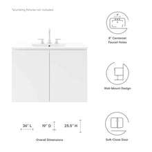 Load image into Gallery viewer, Bryn 36&quot; Wall-Mount Bathroom Vanity by Modway
