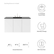 Load image into Gallery viewer, Bryn 48&quot; Wall-Mount Bathroom Vanity by Modway
