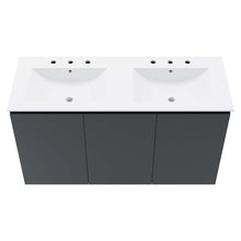 Load image into Gallery viewer, Bryn 48&quot; Wall-Mount Double Sink Bathroom Vanity by Modway
