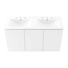 Load image into Gallery viewer, Bryn 48&quot; Wall-Mount Double Sink Bathroom Vanity by Modway
