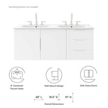 Load image into Gallery viewer, Vitality 48&quot; Double Sink Bathroom Vanity by Modway
