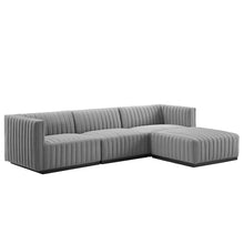 Load image into Gallery viewer, Conjure 4-Piece Channel Tufted Upholstered Fabric Sectional Sofa by Modway
