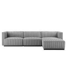 Load image into Gallery viewer, Conjure 4-Piece Channel Tufted Upholstered Fabric Sectional Sofa by Modway
