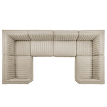 Load image into Gallery viewer, Conjure 6-Piece Channel Tufted Upholstered Fabric U-Shaped Sectional by Modway
