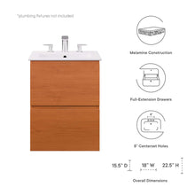 Load image into Gallery viewer, Scenic 18&quot; Wall-Mount Bathroom Vanity by Modway
